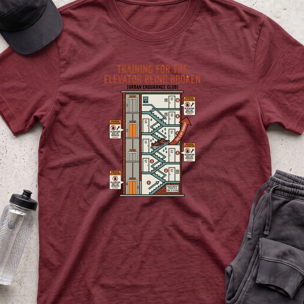 training broke elevator T-shirt