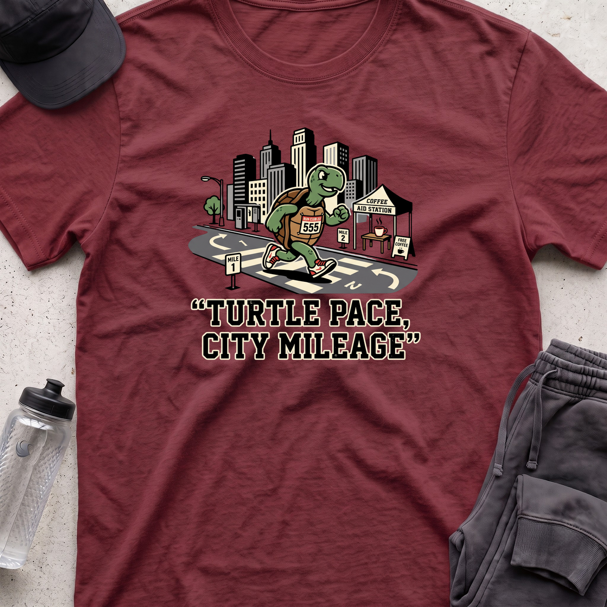 turtle pace city mileage T-shirt