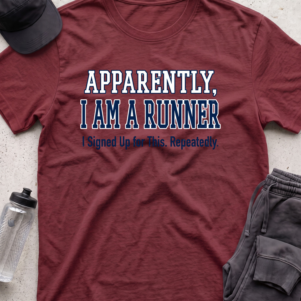 apparently a runner T-shirt