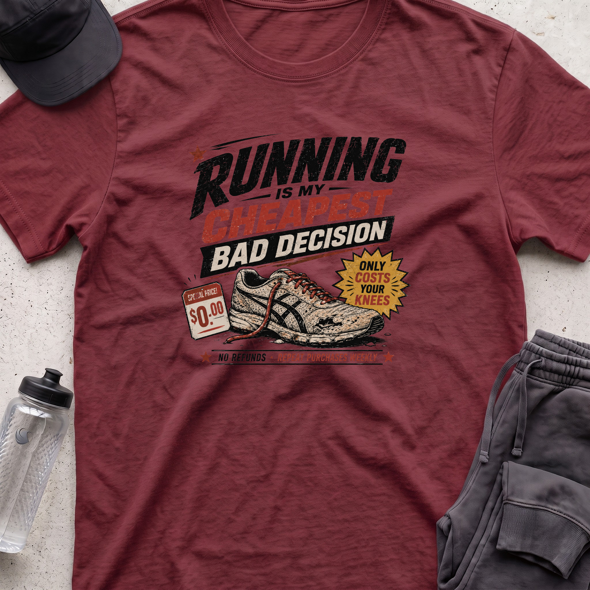 running is my cheapest T-shirt