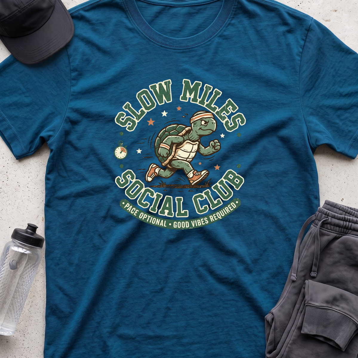 slow miles social club  T-shirt