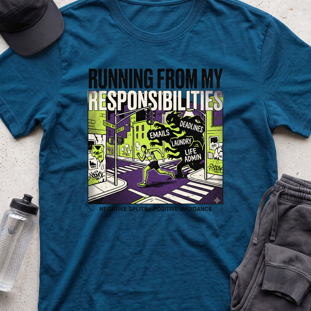 running from my responsibilities T-shirt