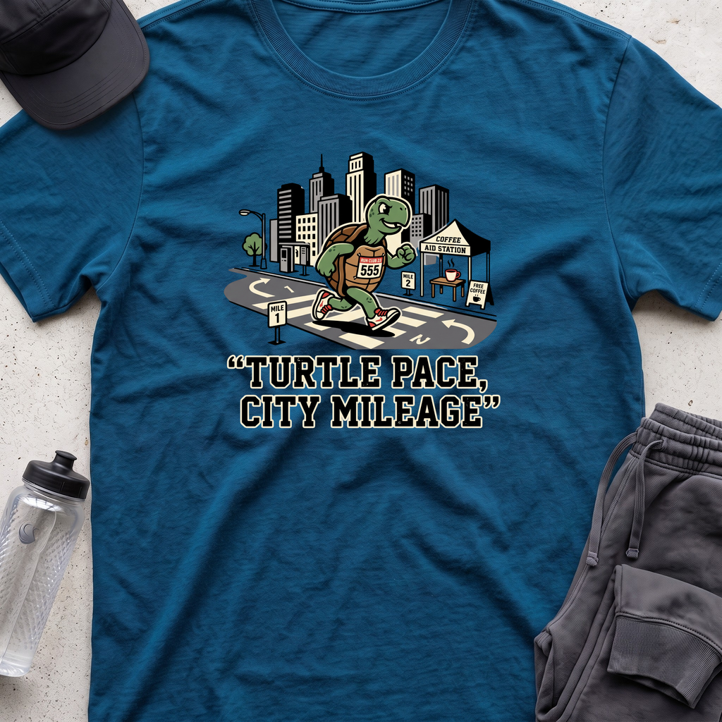 turtle pace city mileage T-shirt