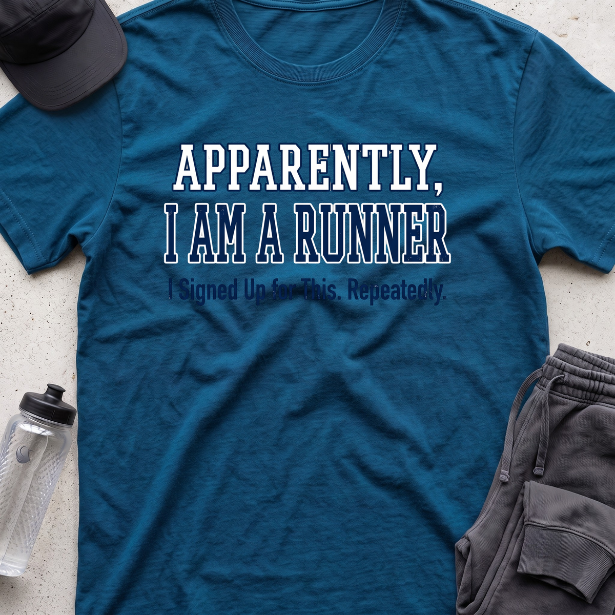 apparently a runner T-shirt
