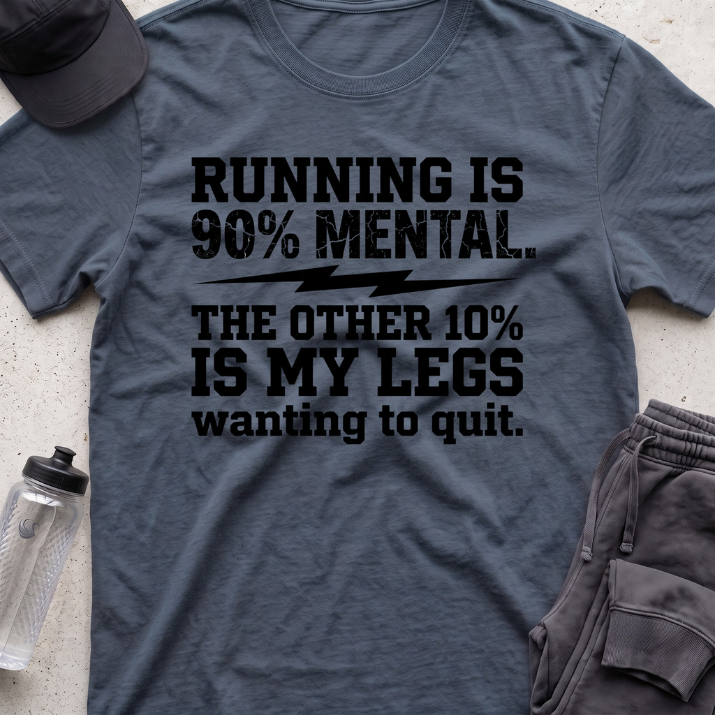 running is mental  T-shirt