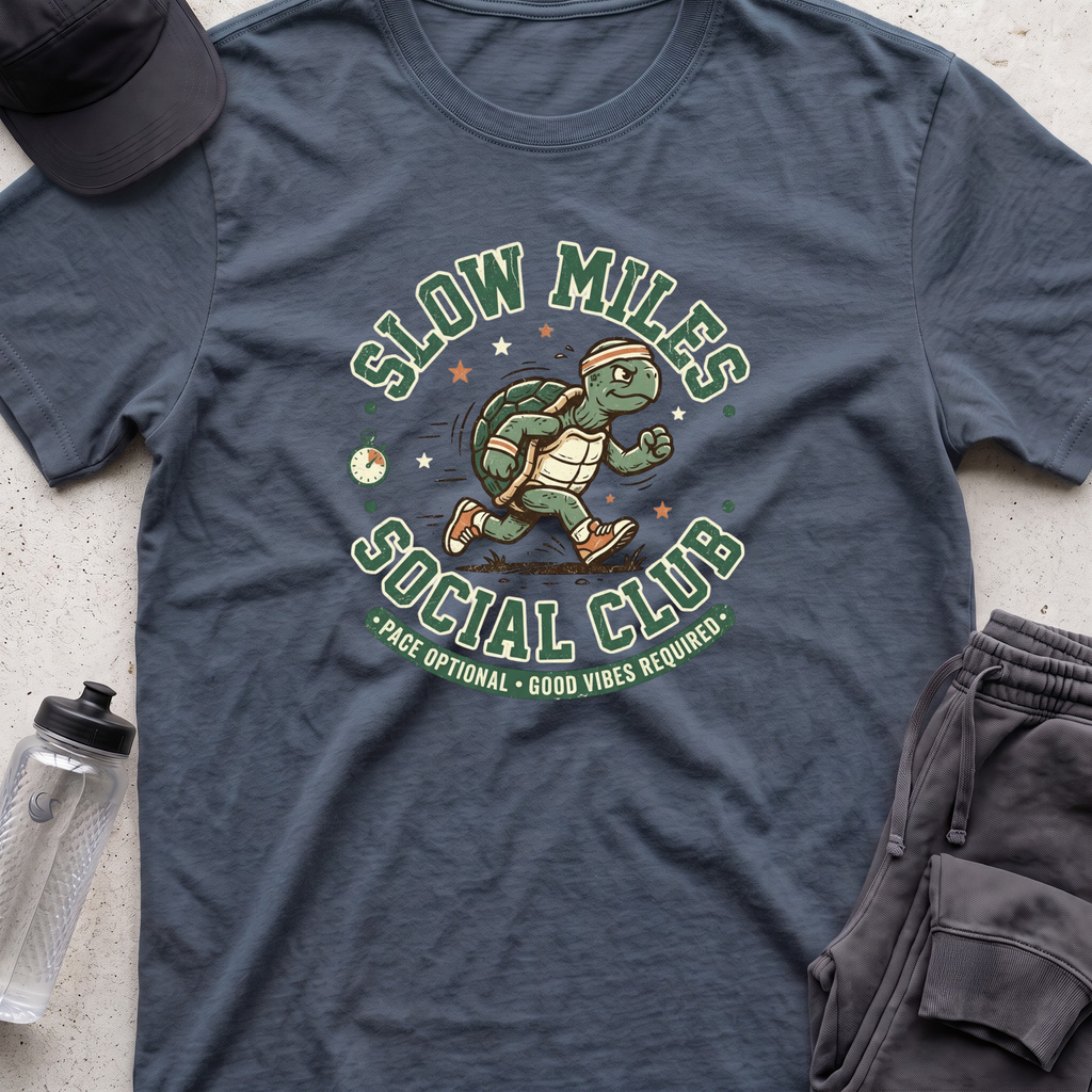 slow miles social club  T-shirt