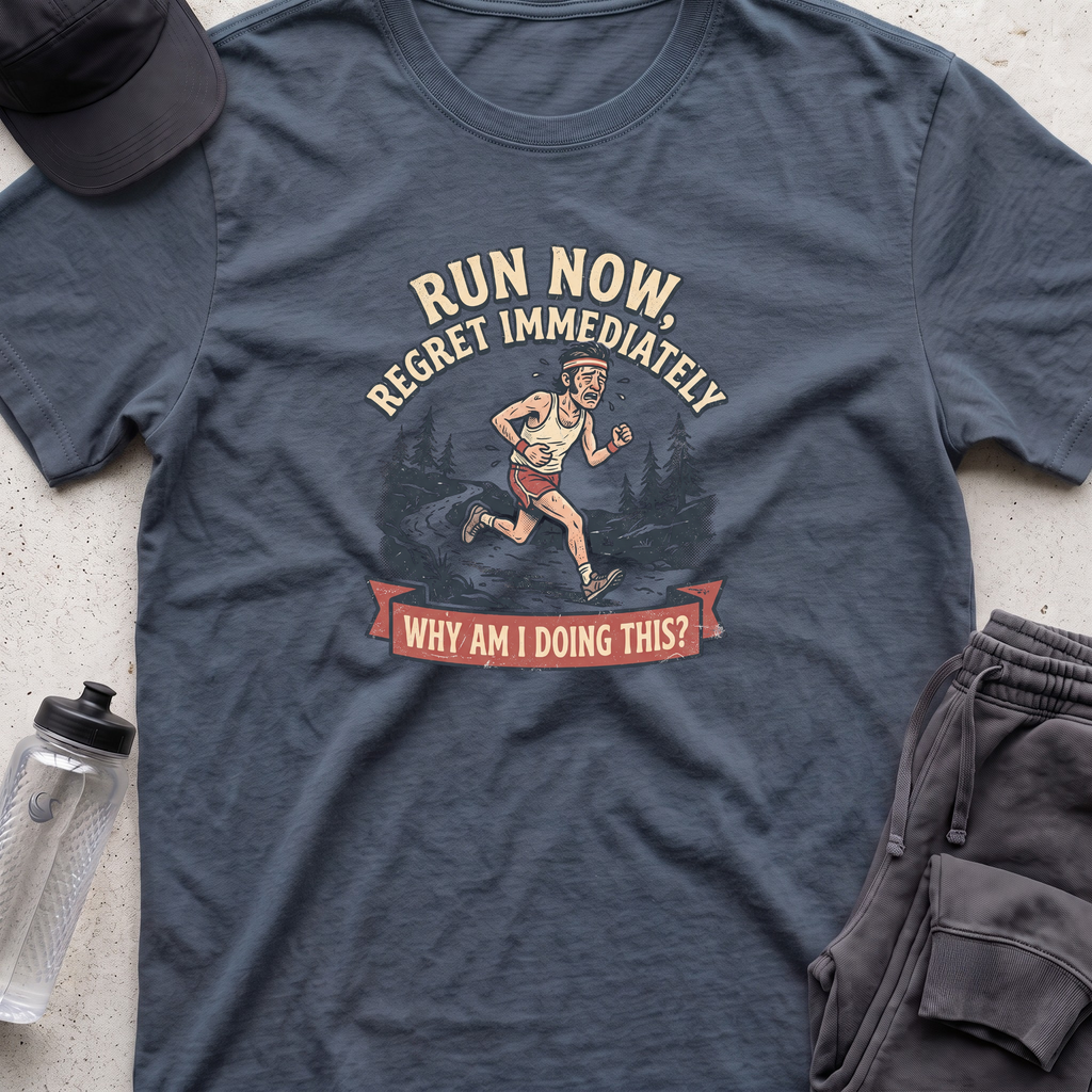 run now regret immeadiately T-shirt