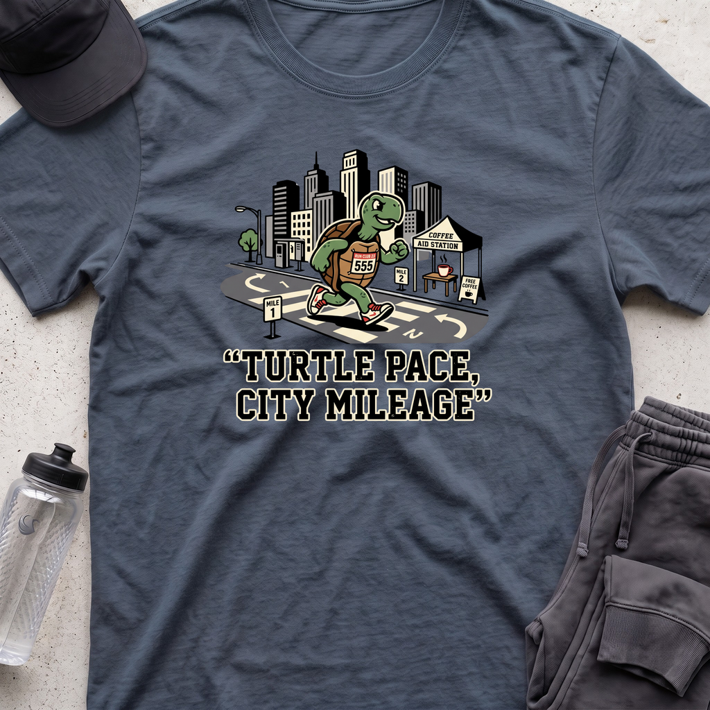 turtle pace city mileage T-shirt