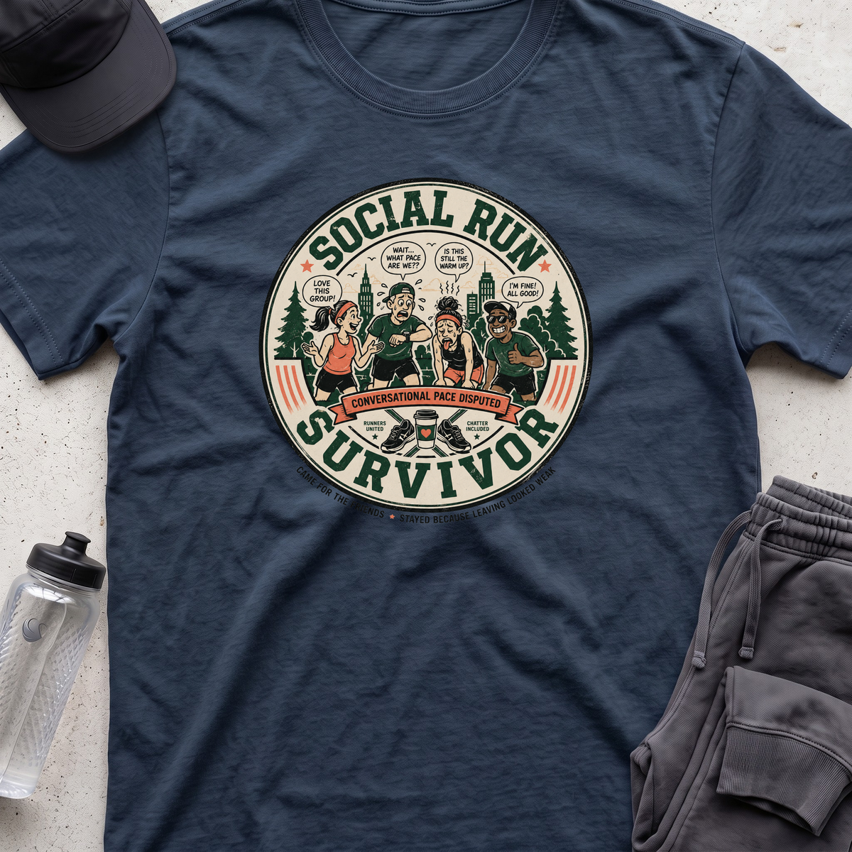 social run survivor T-shirt