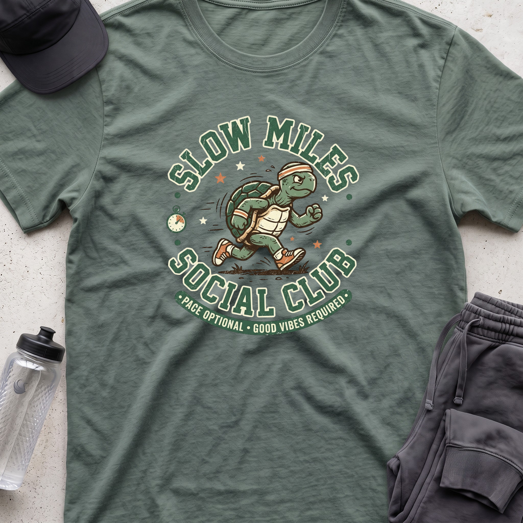 slow miles social club  T-shirt