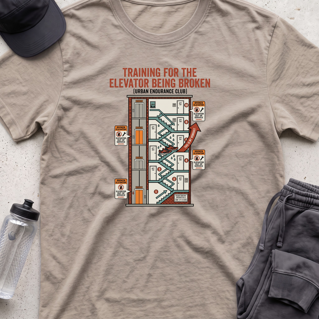 training broke elevator T-shirt