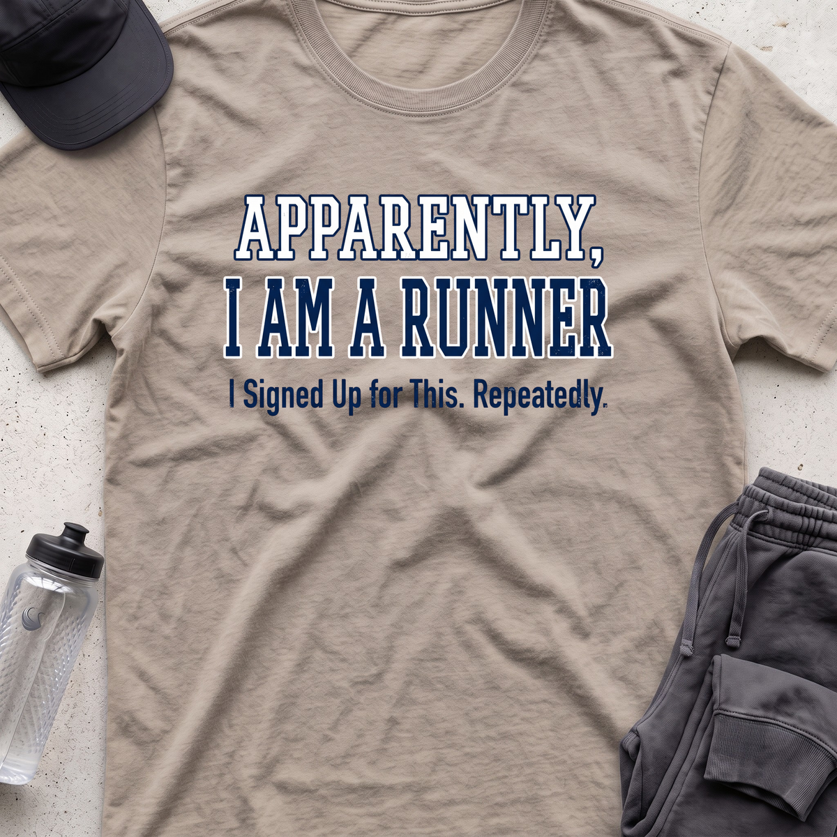 apparently a runner T-shirt