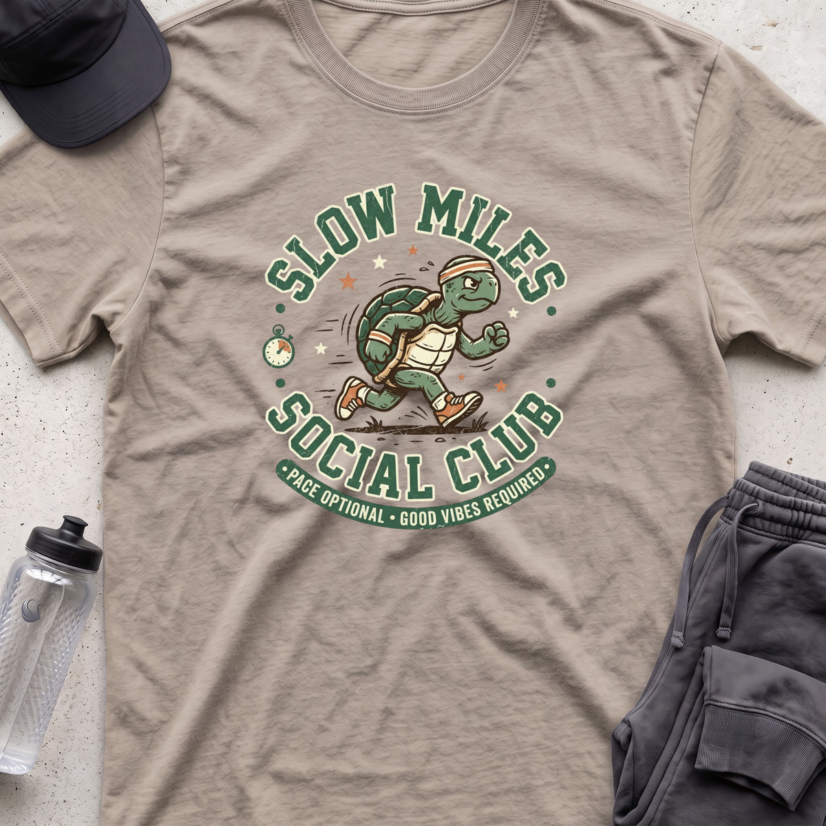slow miles social club  T-shirt