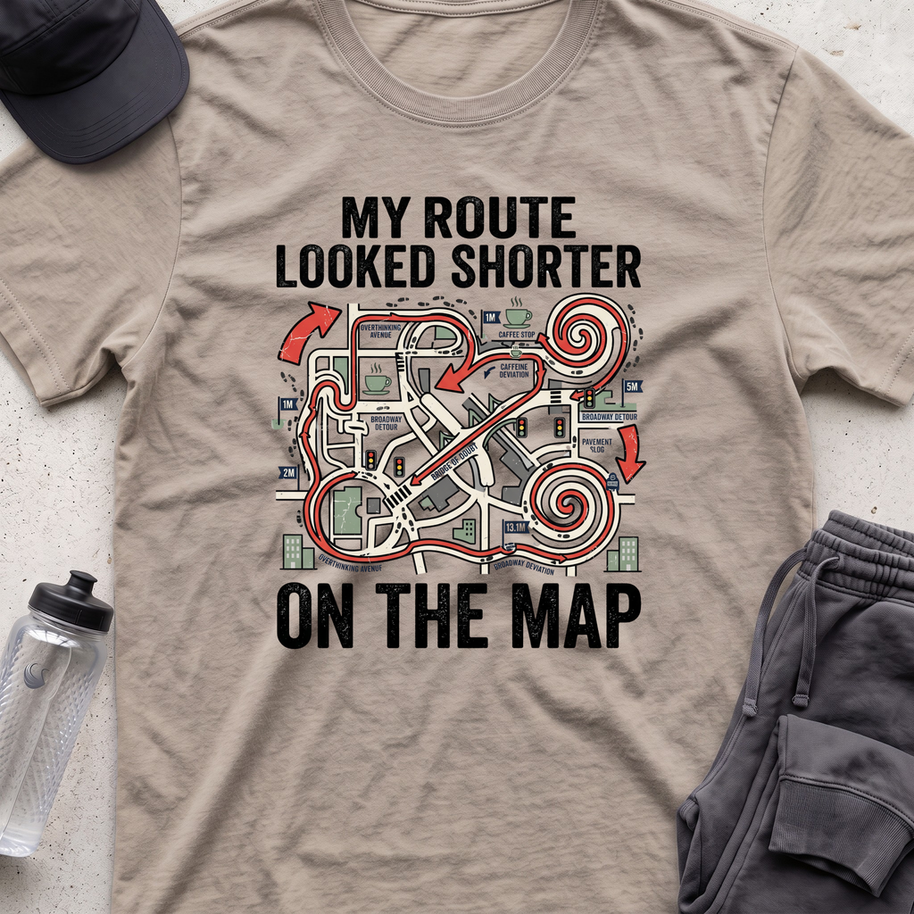 my route looked shorter T-shirt