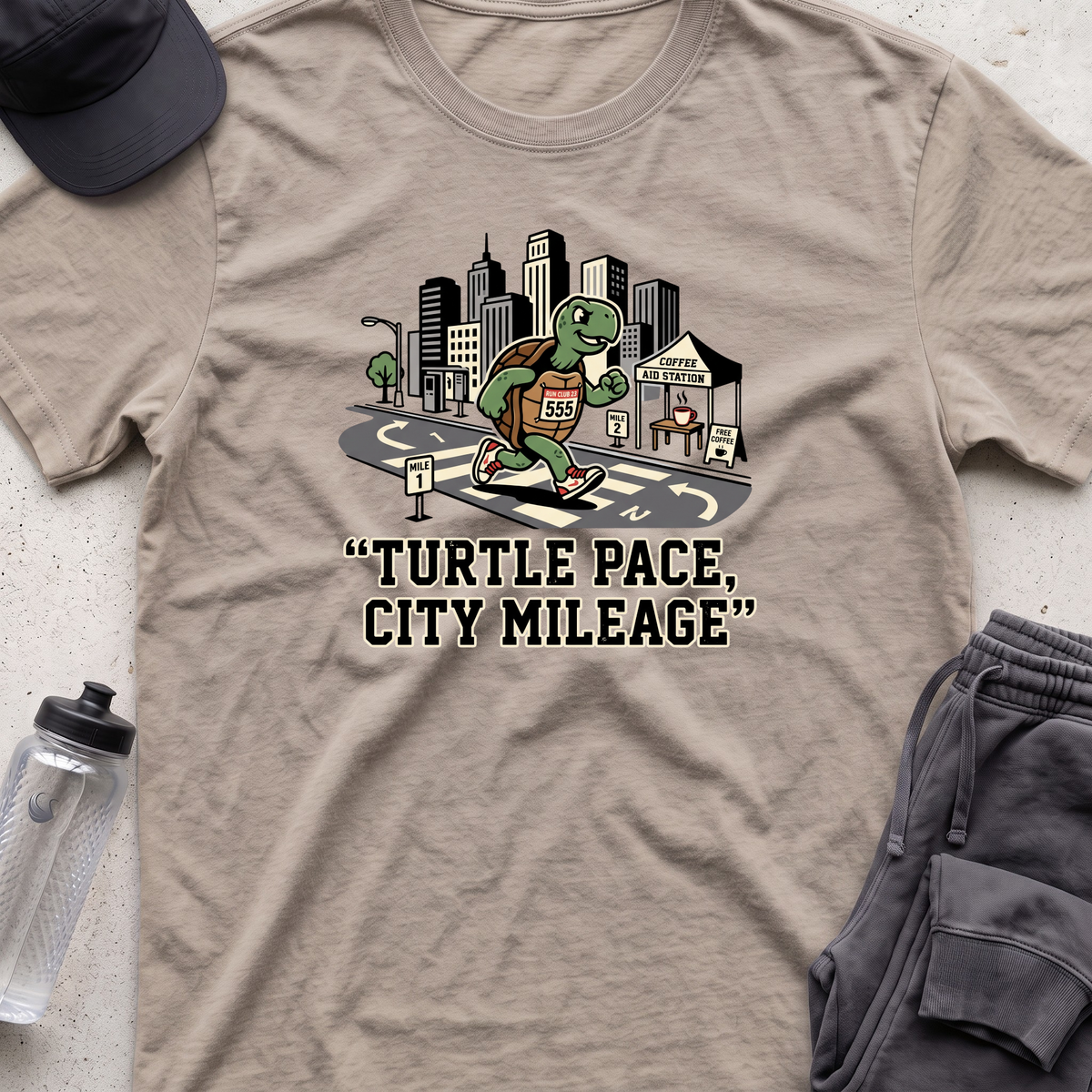 turtle pace city mileage T-shirt