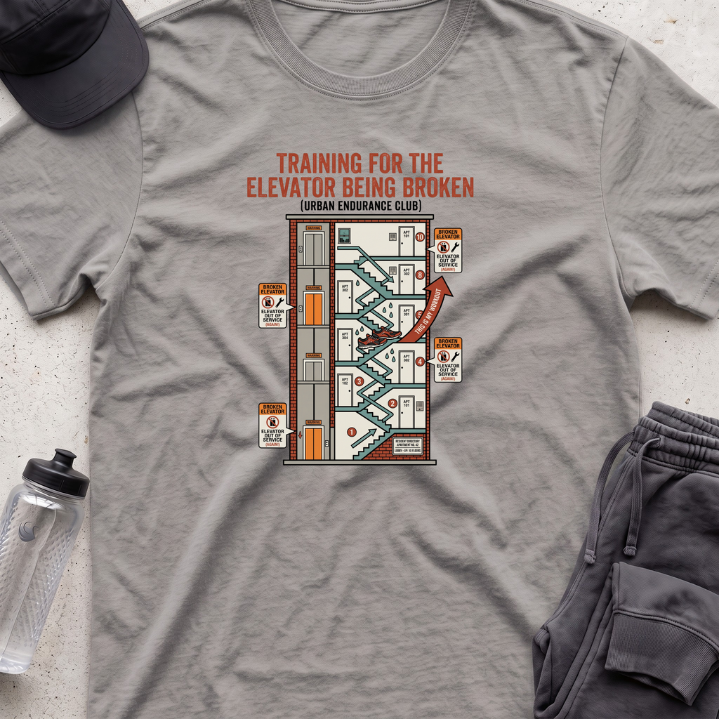 training broke elevator T-shirt