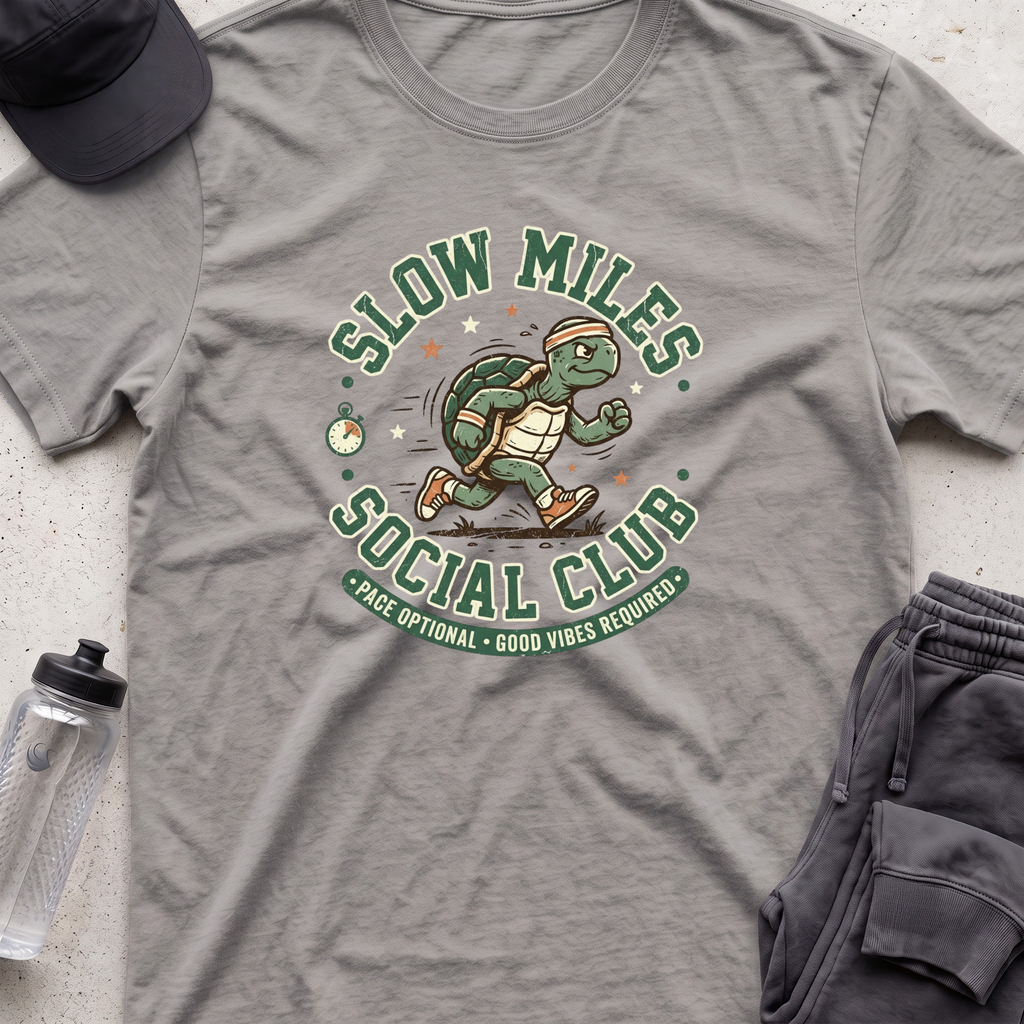 slow miles social club  T-shirt
