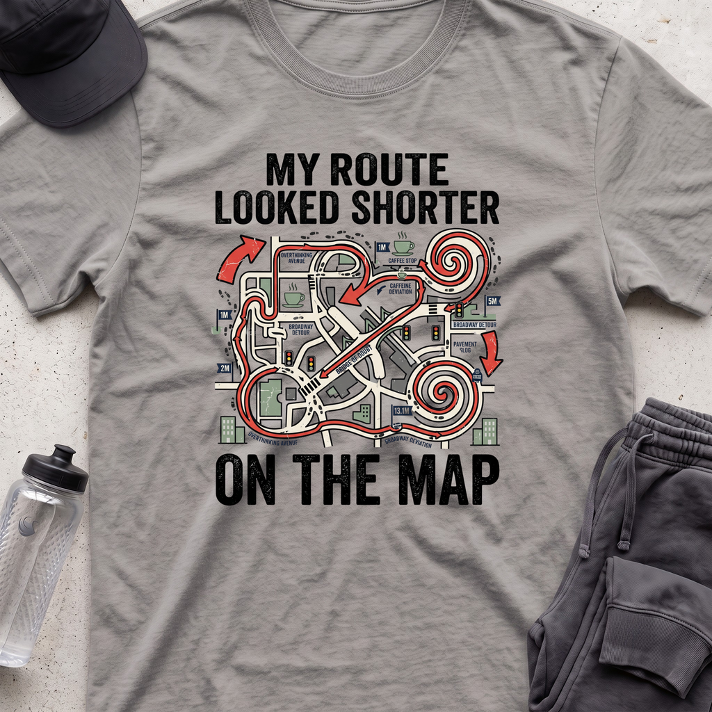 my route looked shorter T-shirt