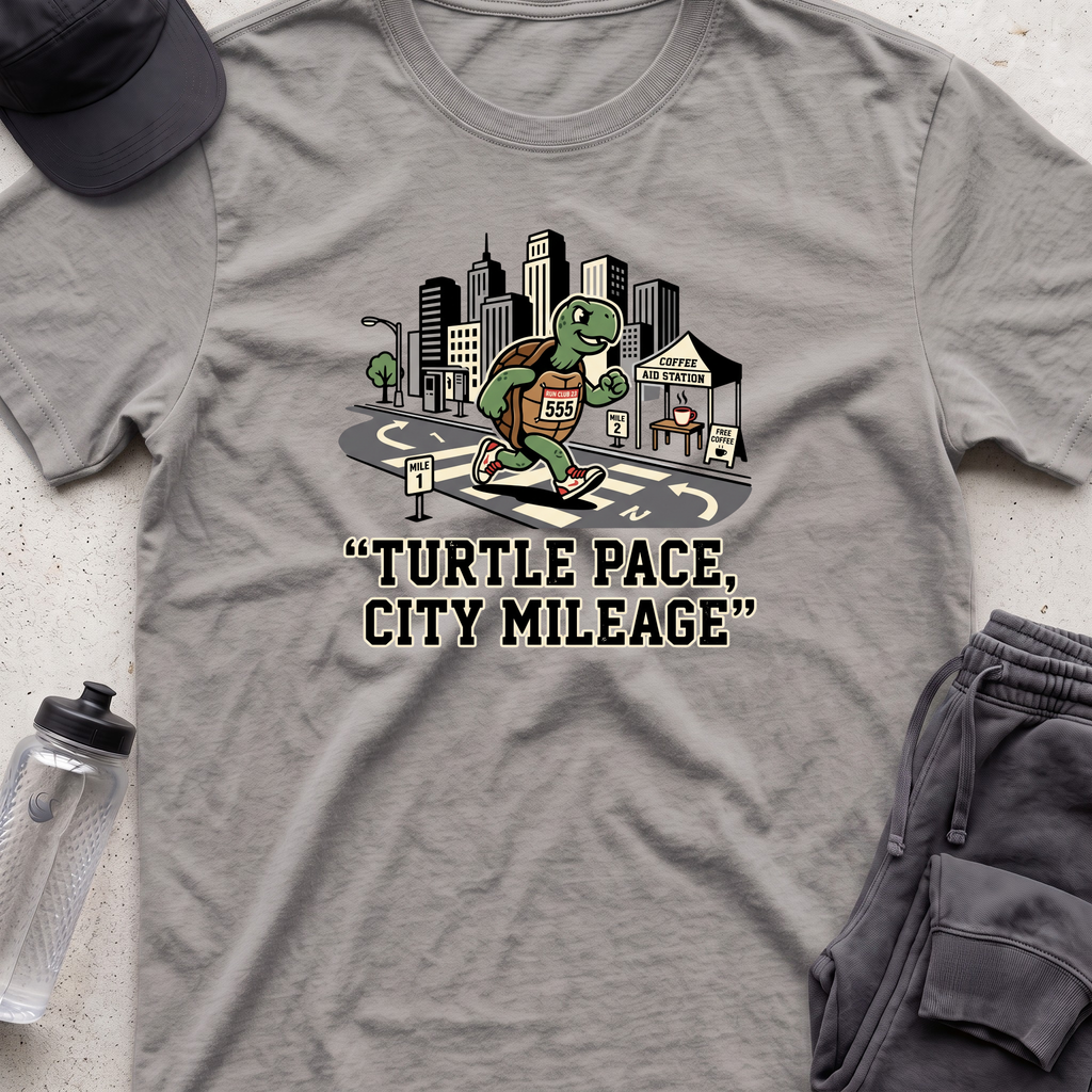 turtle pace city mileage T-shirt