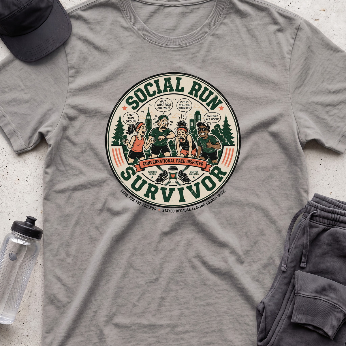 social run survivor T-shirt
