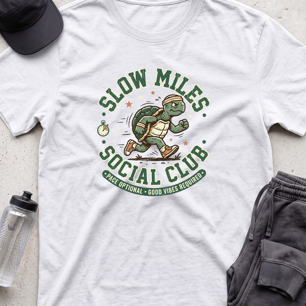 slow miles social club  T-shirt