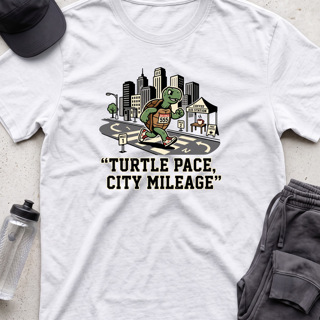 turtle pace city mileage T-shirt