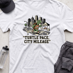 turtle pace city mileage T-shirt