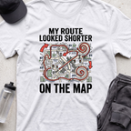 my route looked shorter T-shirt