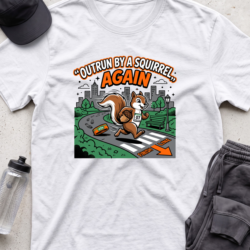 outrun by a squirrel T-shirt